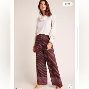 Anthropologie Marsden Wide Leg Geo Print Pants Size‎ 14